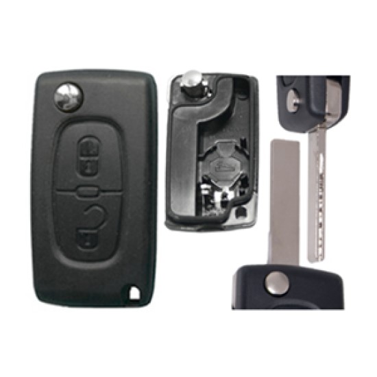 PEUGEOT 207 ΑΝΑΔΙΠΛΟΥΜΕΝΟ ΑΝΤΑΛΛAKT.ΚΛΕΙΔΙ ΜΕ ΚΑΛΥΜΜΑ 2 ΚΟΥΜΠΙΩΝ / ΛΑΜΑ HU83 (ME ΥΠΟΣΤΗΡΙΞΗ ΜΠΑΤΑΡ.) DGA - 1 ΤΕΜ.