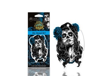Amio - ΑΡΩΜΑΤΙΚΟ ΚΡΕΜΑΣΤΟ AROMA CAR MUERTOS BLUE DIAMONT GIRL - 1 TEM. (A10820/AM)