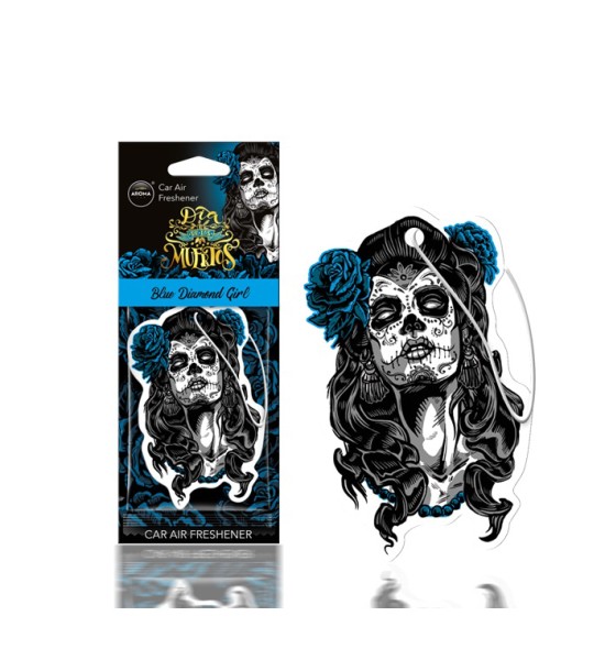 Amio - ΑΡΩΜΑΤΙΚΟ ΚΡΕΜΑΣΤΟ AROMA CAR MUERTOS BLUE DIAMONT GIRL - 1 TEM. (A10820/AM)