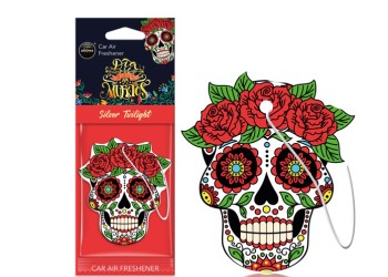 Amio - ΑΡΩΜΑΤΙΚΟ ΚΡΕΜΑΣΤΟ AROMA CAR MUERTOS SILVER TATTOO - 1 TEM. (A83118/AM)