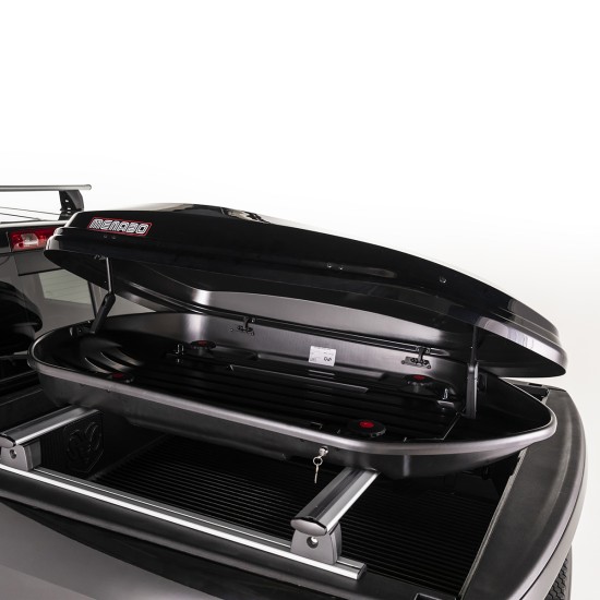 Menabo - Μπαγκαζιέρα Οροφής Diamond 450 Black σε Μαύρο Χρώμα με Γυαλιστερή Υφή - 1 τεμ. (8150/MB)