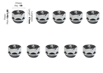 ΠΑΞΙΜΑΔΙ ΚΩΝΙΚΟ 12χ1,25 (17mm) (19) 10ΤΕΜ.