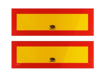 Amio - ΑΝΑΚΛΑΣΤΗΡΕΣ ΦΟΡΤΗΓΟΥ ΚΟΚΚΙΝΟ/ΚΙΤΡΙΝΟ 30x10cm ΑΛΟΥΜΙΝΙΟΥ 2ΤΕΜ. (E52086/AM)