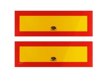 Amio - ΑΝΑΚΛΑΣΤΗΡΕΣ ΦΟΡΤΗΓΟΥ ΚΟΚΚΙΝΟ/ΚΙΤΡΙΝΟ 30x10cm ΑΛΟΥΜΙΝΙΟΥ 2ΤΕΜ. (E52086/AM)