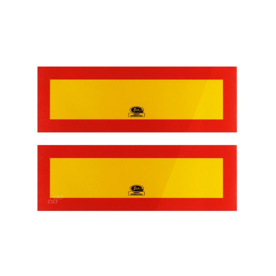 Amio - ΑΝΑΚΛΑΣΤΗΡΕΣ ΦΟΡΤΗΓΟΥ ΚΟΚΚΙΝΟ/ΚΙΤΡΙΝΟ 30x10cm ΑΛΟΥΜΙΝΙΟΥ 2ΤΕΜ. (E52086/AM)