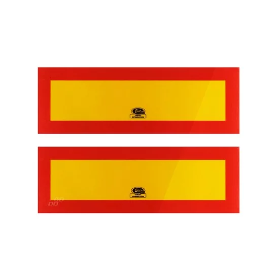 Amio - ΑΝΑΚΛΑΣΤΗΡΕΣ ΦΟΡΤΗΓΟΥ ΚΟΚΚΙΝΟ/ΚΙΤΡΙΝΟ 30x10cm ΑΛΟΥΜΙΝΙΟΥ 2ΤΕΜ. (E52086/AM)