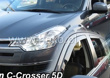 ΑΝΕΜΟΘΡΑΥΣΤΕΣ ΓΙΑ CITROEN C-CROSSER  5D 2007-2012 / PEUGEOT 4007 5D 2008-2012 ΖΕΥΓΑΡΙ ΑΠΟ ΕΥΚΑΜΠΤΟ ΦΙΜΕ ΠΛΑΣΤΙΚΟ HEKO - 2 ΤΕΜ.