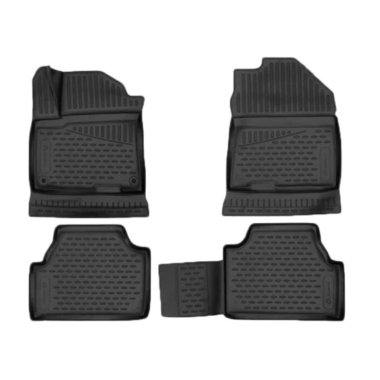 ΠΑΤΑΚΙΑ ΣΕ ΣΚΑΦΗ TPE ΛΑΣΤΙΧΟ ΓΙΑ HYUNDAI KONA (ΗΛΕΚΤΡΙΚΟ) 5D 2018+   ΣΕ ΜΑΥΡΟ ΧΡΩΜΑ NOVLINE - 4 ΤΕΜ.