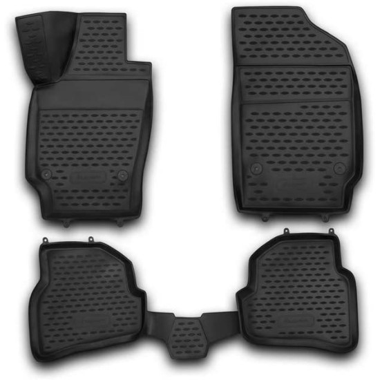 ΠΑΤΑΚΙΑ ΣΕ ΣΚΑΦΗ TPE ΛΑΣΤΙΧΟ ΓΙΑ VW POLO 3/5D 2009-2020   ΣΕ ΜΑΥΡΟ ΧΡΩΜΑ NOVLINE - 4 ΤΕΜ.