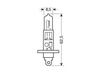 H1 12V 100W P14,5s XENON BLUE 5.000K +50% 2ΤΕΜ.