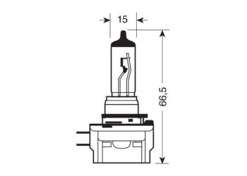 H11B Λάμπα Αλογόνου 12V - 55W - PGJY19-2 - 1 τεμ
