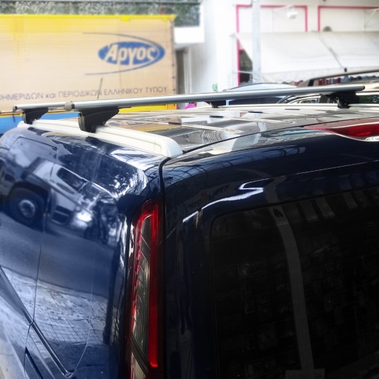 KIT ΜΕ ΜΠΑΡΕΣ ΟΡΟΦΗΣ ΓΙΑ FORD TRANSIT CONNECT ΜΕ FLUSH RAILS 2013+ ΑΛΟΥΜΙΝΙΟΥ ΜΕΝΑΒΟ (LINCE XL 8880/MB)