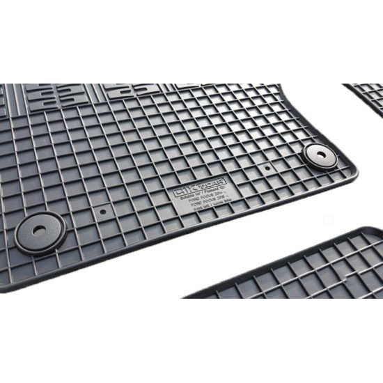 Cik - ΜΑΡΚΕ ΠΑΤΑΚΙΑ ΣΕ ΣΚΑΦΗ ΛΑΣΤΙΧΟ ΓΙΑ FORD FOCUS FACELIFT 2015-2018 ΣΕ ΜΑΥΡΟ ΧΡΩΜΑ ΜΕ ΚΟΥΜΠΩΜΑΤΑ - 4 ΤΕΜ. (RM.FO.0022/CK)