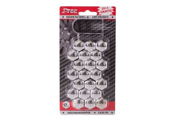 Amio - ΚΑΠΑΚΙΑ ΜΠΟΥΛΟΝΙΩΝ 17mm ΧΡΩΜΙΟ - 21 ΤΕΜ. (G21300/AM)