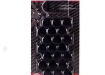 Amio - ΚΑΠΑΚΙΑ ΜΠΟΥΛΟΝΙΩΝ 17mm ΜΑΥΡΑ - 21 ΤΕΜ. (G21301/AM)