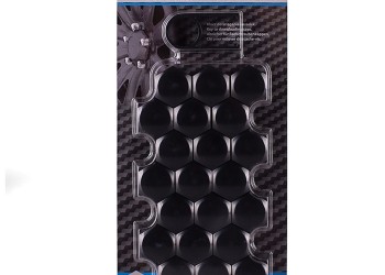 Amio - ΚΑΠΑΚΙΑ ΜΠΟΥΛΟΝΙΩΝ 19mm ΜΑΥΡΑ - 21 ΤΕΜ. (G21305/AM)