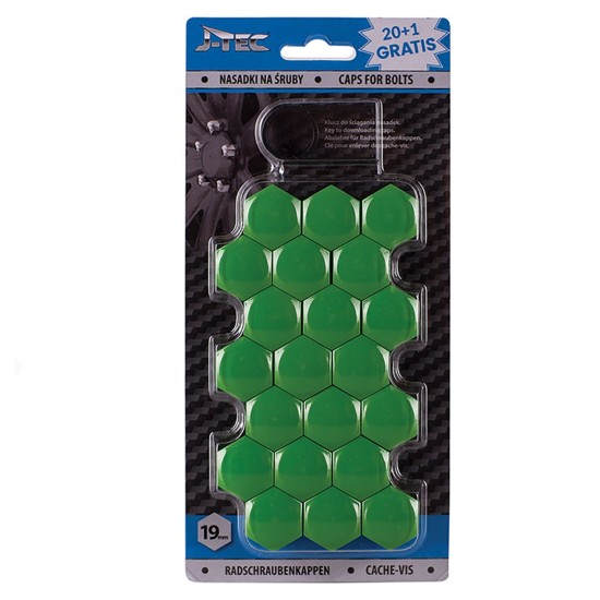 Amio - ΚΑΠΑΚΙΑ ΜΠΟΥΛΟΝΙΩΝ 19mm ΠΡΑΣΙΝΑ - 21 ΤΕΜ. (G21307/AM)