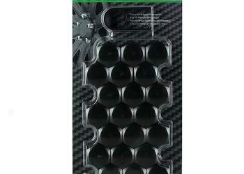 Amio - ΚΑΠΑΚΙΑ ΜΠΟΥΛΟΝΙΩΝ 21mm ΜΑΥΡΑ - 21 ΤΕΜ. (G21309/AM)