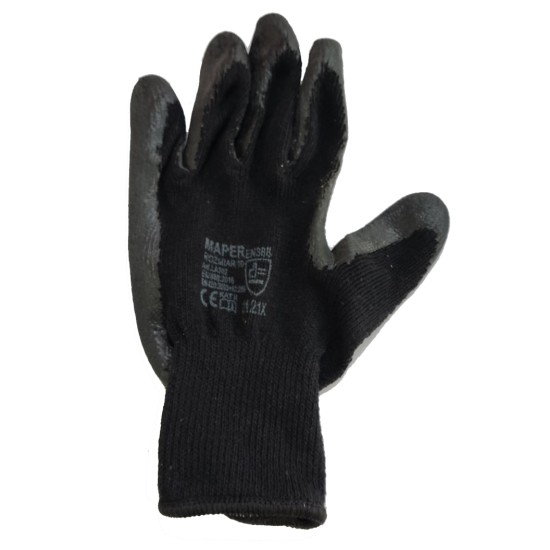 Amio - ΓΑΝΤΙΑ ΕΡΓΑΣΙΑΣ ΧΩΡΙΣ ΡΑΦΕΣ ΣΕ ΓΚΡΙ/ΜΑΥΡΟ ΧΡΩΜΑ - 1 ζευγάρι. (02047/AM)