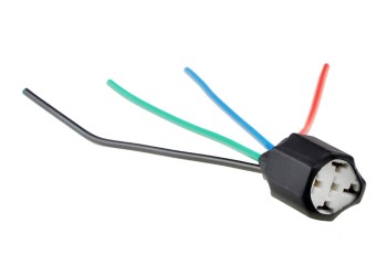 ΒΑΣΗ/ΦΙΣΑ ΚΕΡΑΜΙΚΗ ΓΙΑ ΡΕΛΕ 4 PIN ME 4 ΚΑΛΩΔΙΑ (14 cm) M-TECH - 1 ΤΕΜ.