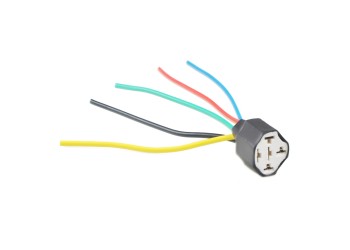 ΒΑΣΗ/ΦΙΣΑ ΚΕΡΑΜΙΚΗ ΓΙΑ ΡΕΛΕ 5 PIN ME 5 ΚΑΛΩΔΙΑ (14 cm) M-TECH - 1 ΤΕΜ.
