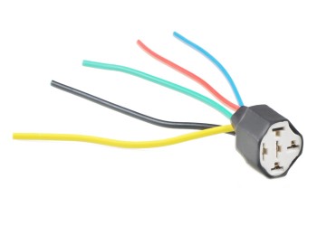 ΒΑΣΗ/ΦΙΣΑ ΚΕΡΑΜΙΚΗ ΓΙΑ ΡΕΛΕ 5 PIN ME 5 ΚΑΛΩΔΙΑ (14 cm) M-TECH - 1 ΤΕΜ.