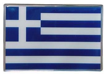 GREECE ΑΥΤΟΚΟΛΛΗΤΗ ΕΛΛΗΝΙΚΗ ΣΗΜΑΙΑ 10 X 6,8 cm ΜΠΛΕ/ΛΕΥΚΟ/ΧΡΩΜΙΟ ΜΕ ΕΠΙΚΑΛΥΨΗ ΣΜΑΛΤΟΥ- 1 ΤΕΜ.