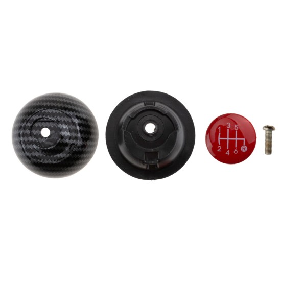 ΠΟΜΟΛΟ ΤΑΧΥΤΗΤΩΝ ΜΑΡΚΕ ΜΕ ΕΝΔΕΙΞΗ 6 ΤΑΧΥΤΗΤΩΝ ΣΕ ΚΟΚΚΙΝΟ-ΜΑΥΡΟ-ΚΑΡΜΠΟΝ ΧΡΩΜΑ ΓΙΑ FIAT 500 ABARTH 2007+ NTY - 1 ΤΕΜ.