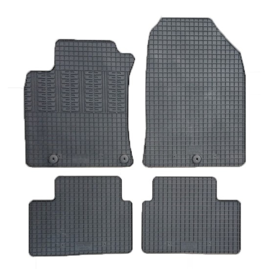 Cik - ΠΑΤΑΚΙΑ ΑΥΤΟΚΙΝΗΤΟΥ ΑΠΟ ΛΑΣΤΙΧΟ ΓΙΑ HYUNDAI i30 2017+ ΣΕ ΜΑΥΡΟ ΧΡΩΜΑ ΜΕ ΚΟΥΜΠΩΜΑΤΑ - 4 ΤΕΜ. (RM.HY.0011/CK)