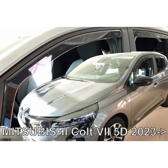 ΑΝΕΜΟΘΡΑΥΣΤΕΣ ΓΙΑ MITSUBISHI COLT 5D 2023+ ΖΕΥΓΑΡΙ ΑΠΟ ΕΥΚΑΜΠΤΟ ΦΙΜΕ ΠΛΑΣΤΙΚΟ HEKO - 4 ΤΕΜ.