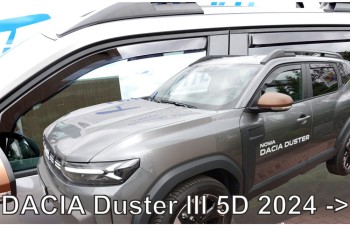 ΑΝΕΜΟΘΡΑΥΣΤΕΣ ΓΙΑ DACIA DUSTER 5D 2024+ ΣΕΤ ΑΥΤΟΚΙΝΗΤΟΥ ΑΠΟ ΕΥΚΑΜΠΤΟ ΦΙΜΕ ΠΛΑΣΤΙΚΟ HEKO - 4 ΤΕΜ