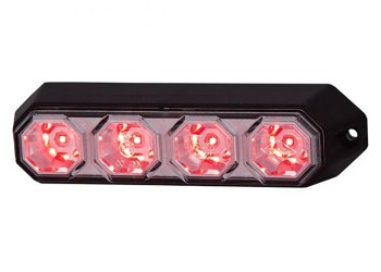 ΦΩΣ ΠΡΟΕΙΔΟΠΟΙΗΣΗΣ 12/24V HOR78 6W 4LED 143x35mm ΚΟΚΚΙΝΟ