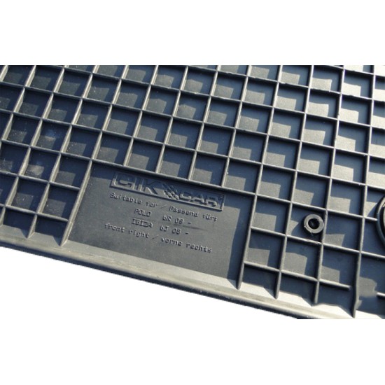 Cik - ΠΑΤΑΚΙΑ ΑΥΤΟΚΙΝΗΤΟΥ ΑΠΟ ΛΑΣΤΙΧΟ ΓΙΑ SEAT IBIZA 2008-2017 / IBIZA FACELIFT 2013-2017 / VW POLO 6R 2009-2017 / SKODA FABIA 2015-2021 ΣΕ ΜΑΥΡΟ ΧΡΩΜΑ ΜΕ ΚΟΥΜΠΩΜΑΤΑ - 4 ΤΕΜ. (RM.SE.0001/CK)