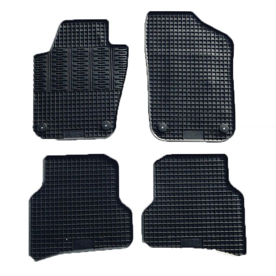 Cik - ΠΑΤΑΚΙΑ ΑΥΤΟΚΙΝΗΤΟΥ ΑΠΟ ΛΑΣΤΙΧΟ ΓΙΑ SEAT IBIZA 2008-2017 / IBIZA FACELIFT 2013-2017 / VW POLO 6R 2009-2017 / SKODA FABIA 2015-2021 ΣΕ ΜΑΥΡΟ ΧΡΩΜΑ ΜΕ ΚΟΥΜΠΩΜΑΤΑ - 4 ΤΕΜ. (RM.SE.0001/CK)