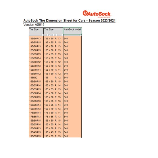 Autosock - ΑΝΤΙΟΛΙΣΘΗΤΙΚΟ ΠΑΝΙ ΧΙΟΝΙΟΥ AUTOSOCK HP 540 HIGH PERFORMANCE EDITION - 2 ΤΕΜ. (L.AS540)