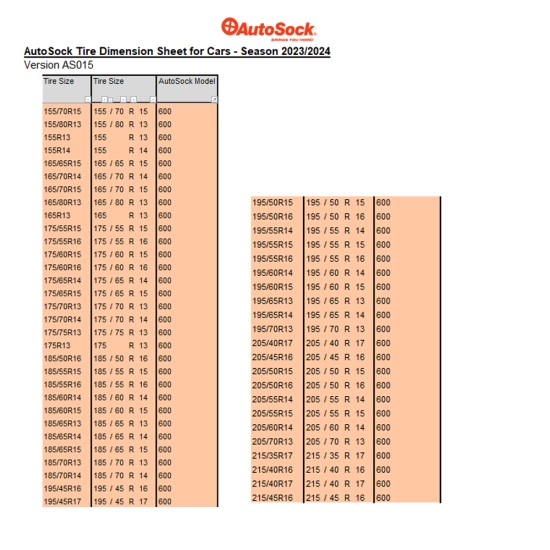 Autosock - ΑΝΤΙΟΛΙΣΘΗΤΙΚΟ ΠΑΝΙ ΧΙΟΝΙΟΥ AUTOSOCK 600 HIGH PERFORMANCE EDITION - 2 ΤΕΜ. (L.AS600)