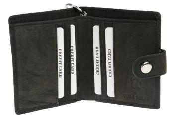 ΠΟΡΤΟΦΟΛΙ ΔΕΡΜΑΤΙΝΟ ΓΙΑ ΚΑΡΤΕΣ & ΧΡΗΜΑΤΑ BIKER WALLET ME 45cm ΑΛΥΣΙΔΑ RFID ΠΡΟΣΤΑΣΙΑ ΣΕ ΜΑΥΡΟ ΧΡΩΜΑ LAMPA - 1 Τεμ.