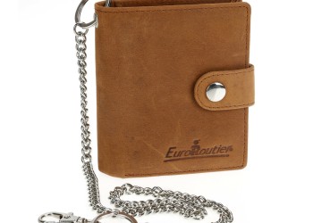 ΠΟΡΤΟΦΟΛΙ ΔΕΡΜΑΤΙΝΟ ΓΙΑ ΚΑΡΤΕΣ & ΧΡΗΜΑΤΑ BIKER WALLET ME 45cm ΑΛΥΣΙΔΑ RFID ΠΡΟΣΤΑΣΙΑ ΣΕ ΚΑΦΕ ΧΡΩΜΑ LAMPA - 1 Τεμ.