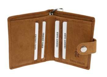 ΠΟΡΤΟΦΟΛΙ ΔΕΡΜΑΤΙΝΟ ΓΙΑ ΚΑΡΤΕΣ & ΧΡΗΜΑΤΑ BIKER WALLET ME 45cm ΑΛΥΣΙΔΑ RFID ΠΡΟΣΤΑΣΙΑ ΣΕ ΚΑΦΕ ΧΡΩΜΑ LAMPA - 1 Τεμ.