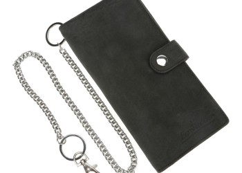 ΠΟΡΤΟΦΟΛΙ ΔΕΡΜΑΤΙΝΟ ΓΙΑ ΚΑΡΤΕΣ/ΧΡΗΜΑΤΑ/ΔΙΠΛΩΜΑ TRUCKER WALLET 45cmΑΛΥΣΙΔΑ RFID ΠΡΟΣΤΑΣΙΑ ΜΑΥΡΟ ΧΡΩΜΑ LAMPA - 1 τεμ.