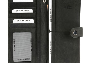 ΠΟΡΤΟΦΟΛΙ ΔΕΡΜΑΤΙΝΟ ΓΙΑ ΚΑΡΤΕΣ/ΧΡΗΜΑΤΑ/ΔΙΠΛΩΜΑ TRUCKER WALLET 45cmΑΛΥΣΙΔΑ RFID ΠΡΟΣΤΑΣΙΑ ΜΑΥΡΟ ΧΡΩΜΑ LAMPA - 1 τεμ.