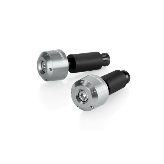 ΑΝΤΙΒΑΡΑ ΤΙΜΟΝΙΟΥ MOTO ΣΕ ΑΣΗΜΙ ΧΡΩΜΑ ΜΕ 3 ΑΝΤΑΠΤΟΡΕΣ ΔΙΑΜΕΤΡΟΥ 14>19,5mm PARAXITE - 2 ΤΕΜ.