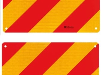 ΑΝΑΚΛΑΣΤΙΚΟ ΣΗΜΑ ΣΕ ΠΑΝΕΛ ΑΛΟΥΜΙΝΙΟΥ ΚΟΚΚΙΝΟ/ΠΟΡΤΟΚΑΛΙ 565x280mm LAMPA - 2 ΤΕΜ