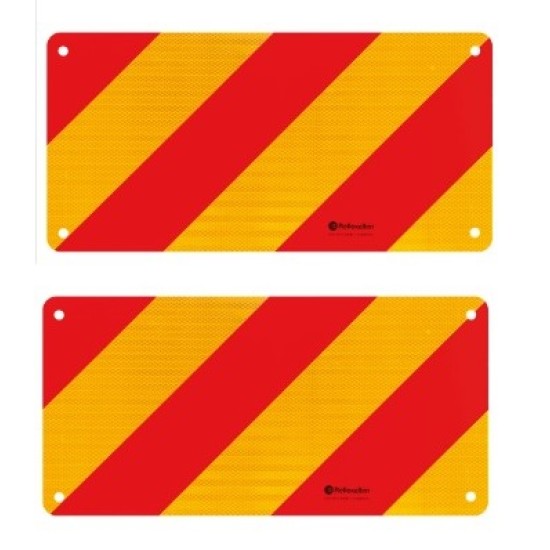 ΑΝΑΚΛΑΣΤΙΚΟ ΣΗΜΑ ΣΕ ΠΑΝΕΛ ΑΛΟΥΜΙΝΙΟΥ ΚΟΚΚΙΝΟ/ΠΟΡΤΟΚΑΛΙ 565x280mm LAMPA - 2 ΤΕΜ