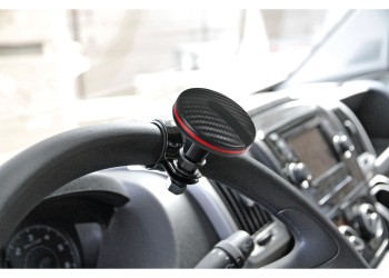 ΤΕΜΠΕΛΗΣ ΤΙΜΟΝΙΟΥ SPINNY LINE 60mm ΓΙΑ ΤΙΜΟΝΙΑ 30-37mm (ΜΑΥΡΟ CARBON ΜΕ ΚΟΚΚΙΝΗ ΡΙΓΑ)