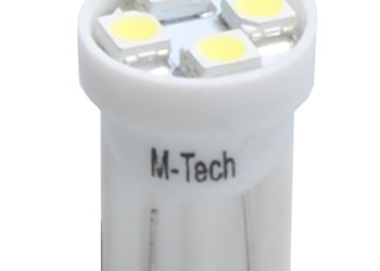 T10 W5W 12V W2,1x9,5d LED 4xSMD3528 ΛΕΥΚΟ (ΚΑΡΦΩΤΟ ΑΚΑΛΥΚΟ) 1ΤΕΜ. M-TECH