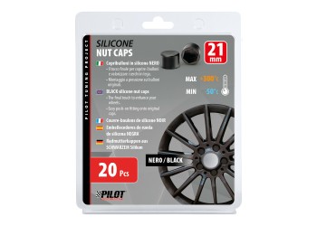 ΚΑΠΑΚΙΑ ΣΙΛΙΚΟΝΗΣ ΓΙΑ ΜΠΟΥΛΟΝΙΑ 21mm Μαύρα 20τεμ.