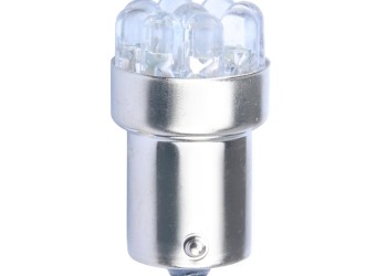 R10W 12V BA15s LED 9xFlux 5mm ΜΟΝΟΠΟΛΙΚΟ ΚΙΤΡΙΝΟ M-TECH - 1 ΤΕΜ.