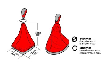 ΦΟΥΣΚΑ ΤΑΧΥΤΗΤΩΝ ΜΕ ΚΟΡΔΟΝΙ 125 Χ 125 mm - 250 mm ΥΨΟΣ (ΜΑΥΡΟ/ΔΕΡΜΑ)