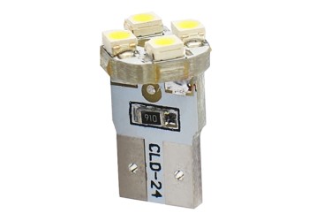 T10 W5W 12V W2,1x9,5d LED 4xSMD3528 ΛΕΥΚΟ (ΚΑΡΦΩΤΟ ΑΚΑΛΥΚΟ) 1ΤΕΜ. M-TECH